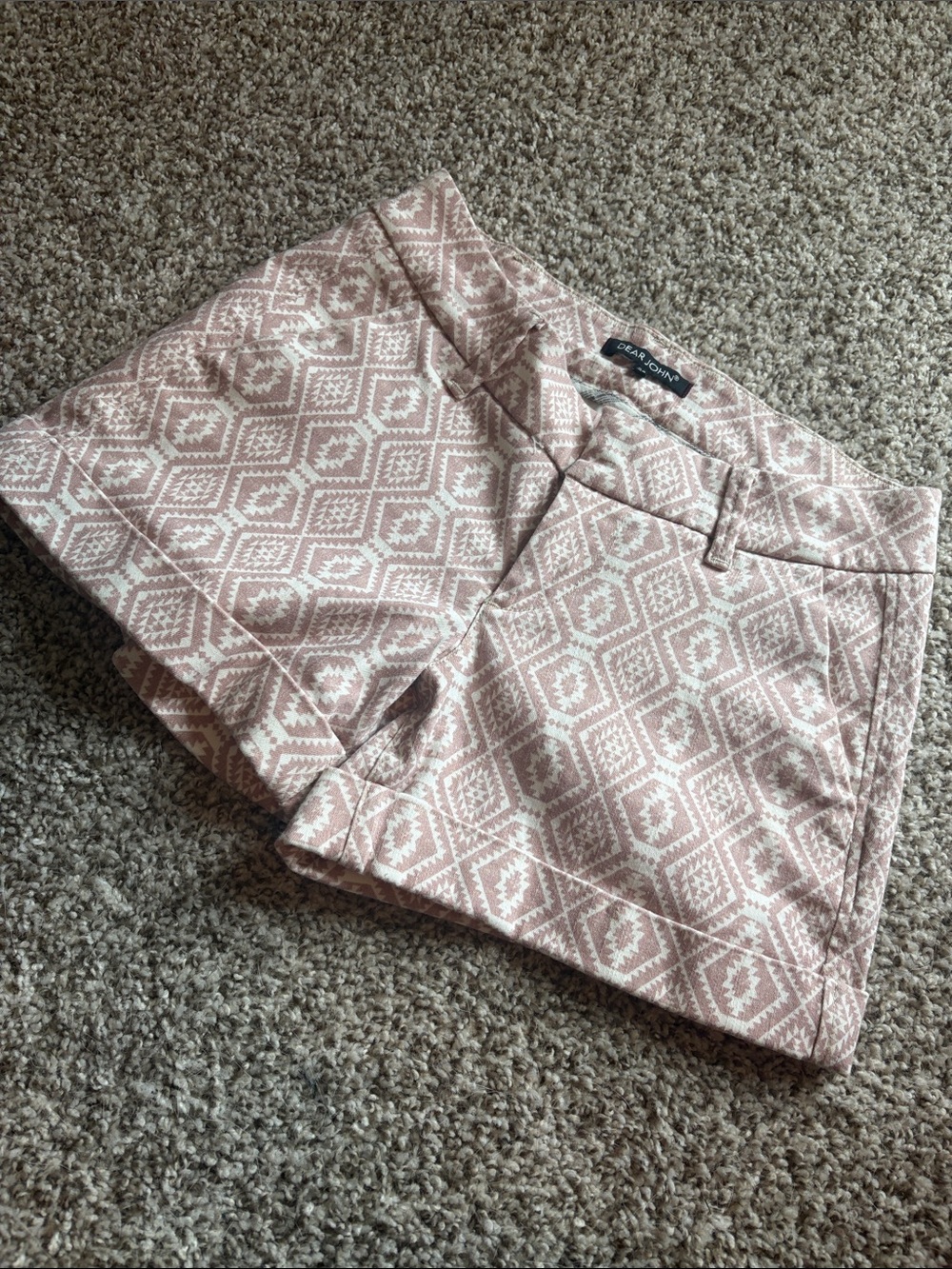 Dear John Blush Aztec Print Women's Shorts